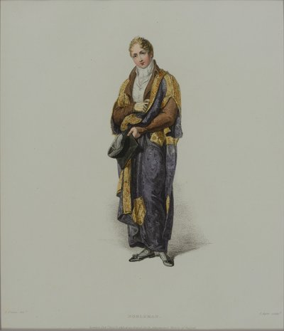 Nobleman, engraved by J. Agar, published in 1813 for R. Ackermann